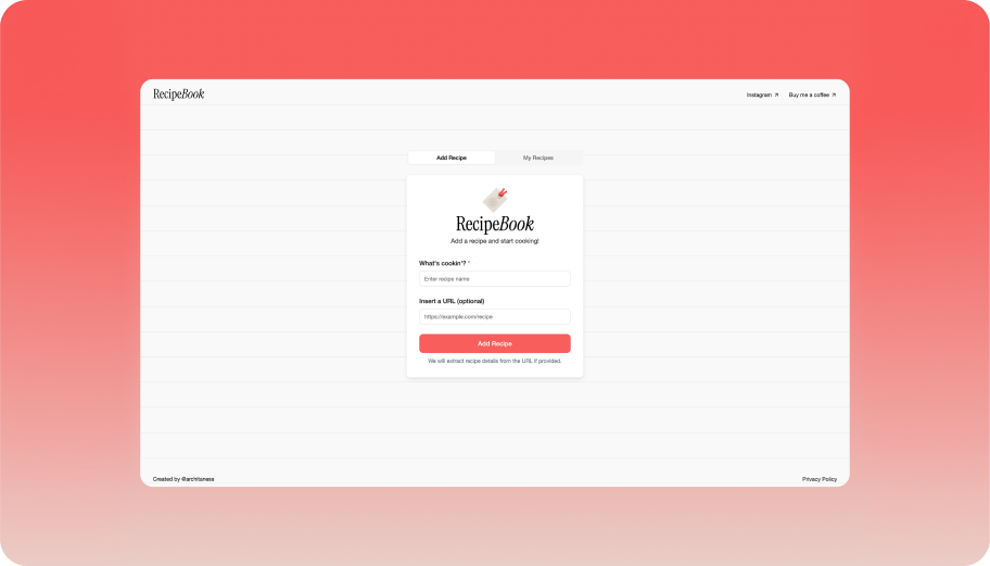 RecipeBook app